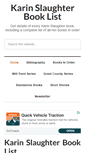 Mobile Screenshot of karinslaughterbooklist.com